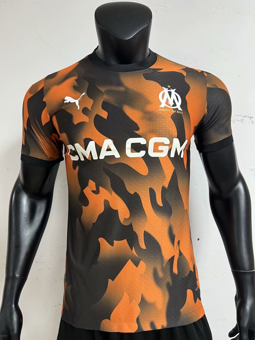 AAA Quality Marseilles 23/24 Third Black/Orange Jersey(Player)